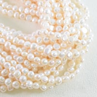 淡水パール　ホワイト　ポテト　約5.5mm