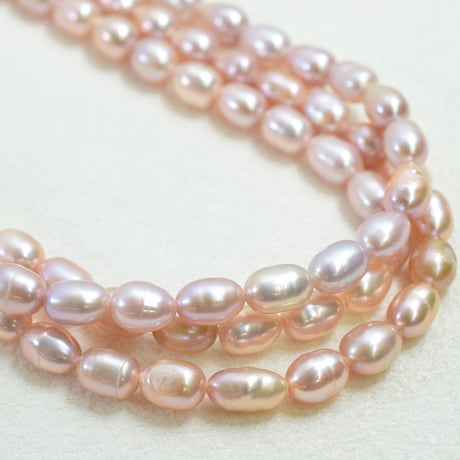 淡水パール　パープル　ライス　5.5～6mm　【36cm】