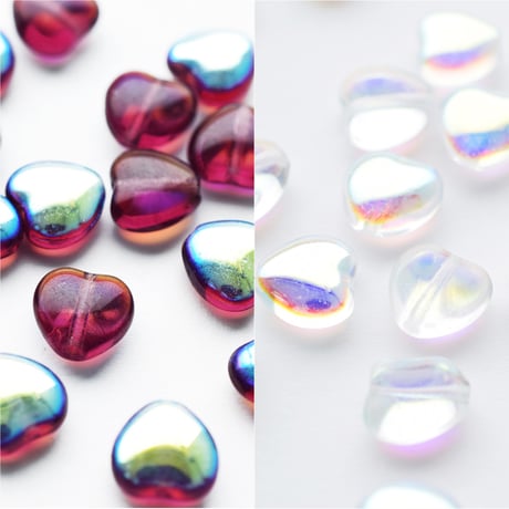 【全２色】チェコ製 ハート (中)　3０個