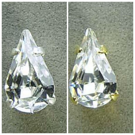 【全２色】ラインストーンセッティング　ペアシェイプ大・4個