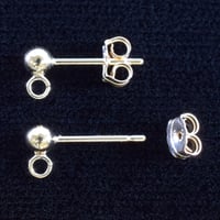 K14GF　ピアス3mm頭（キャッチ付き）　【3ペア】