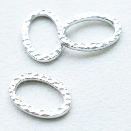 【全３色】打ち出しオーバルリング18×13mm　3個