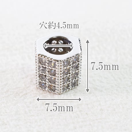 ミル打ちジルコニア　プリズム7.5mm　5個