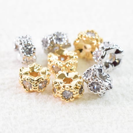 ミル打ちジルコニア　ロンデル4mm　6個