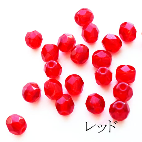【全10色】チェコビーズ カット 5mm ガラスビーズ 100個入