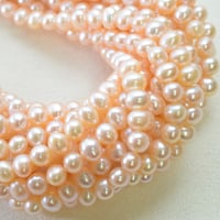 淡水パール オレンジ エッグ 5～5.5mm