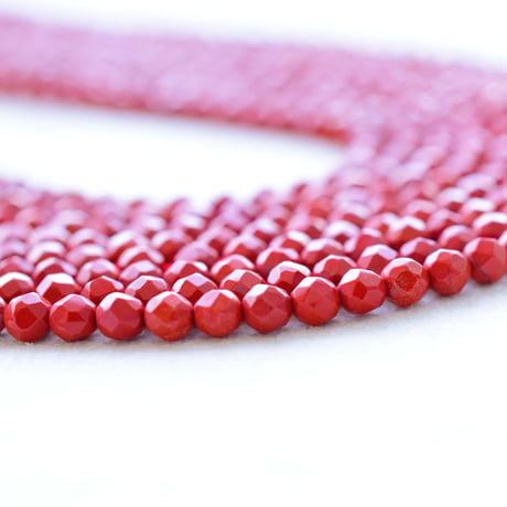 レッドジャスパー ファセットカット 3mm