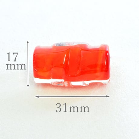 【ベネチアン】　カテリーナ　クリアレッド 　シリンダー　約31ｍｍ