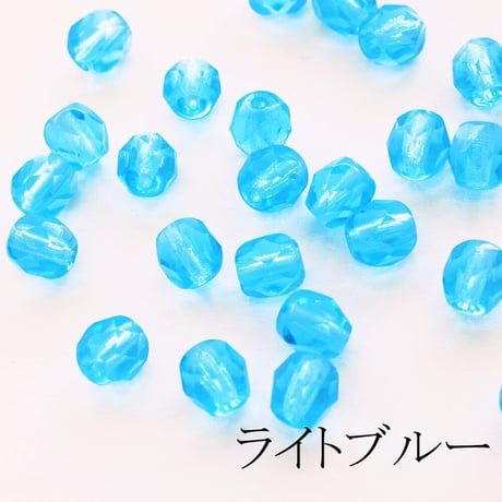 【全10色】チェコビーズ カット 5mm ガラスビーズ 100個入