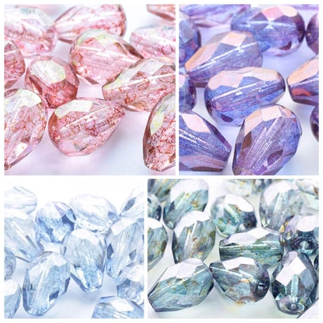 【全４色】ドロップカット 10×7mm　20個