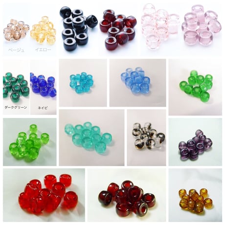 【全１８色】チェコ製 ガラス (小) ６×４mm　５０個