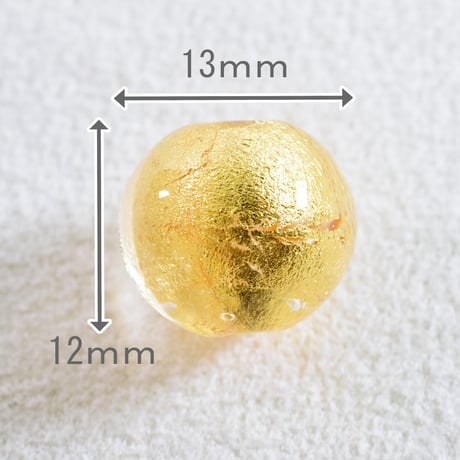 【ベネチアン】   ラウンド　 ゴールドフォイル 　約12mm
