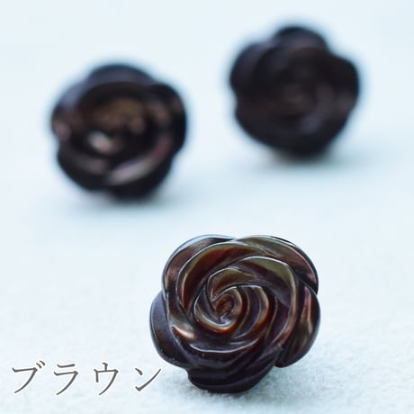 【全５色】シェルローズ10mm  6個