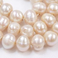 淡水パール  シャンパンゴールド  バロック  縦サークル 6～6.5mm