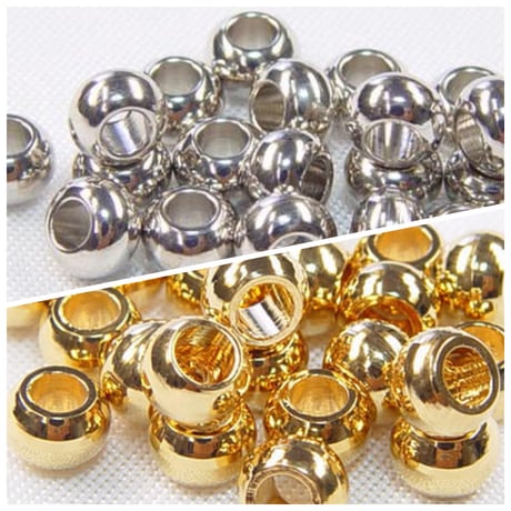 【全２色】メタルパーツ　丸ボール(ミニ)・20個
