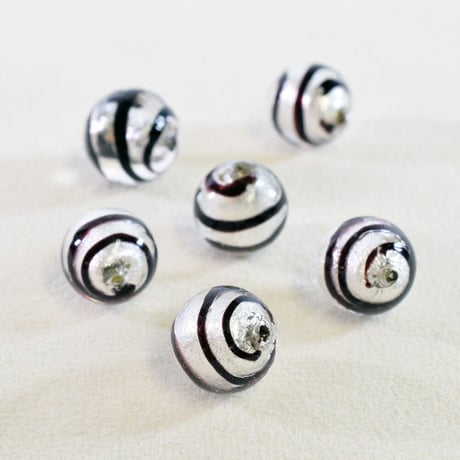 【ベネチアン】　ラ・ペルラ　シルバーフォイル　約12ｍｍ