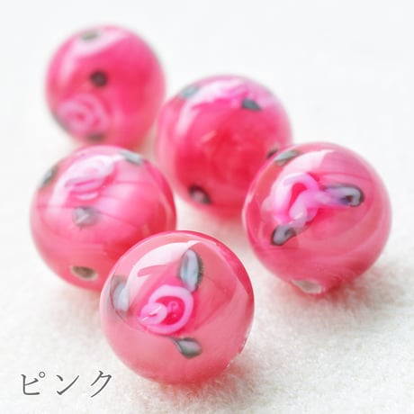 【全６色】チェコ製 ランプビーズ モネ ８mm　５個