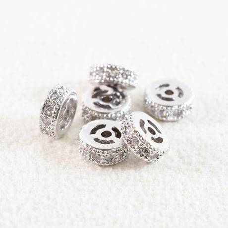 ミル打ちジルコニア　ロンデル6.5×2.5mm　6個