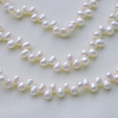 淡水パール  ホワイト ドロップ  6～6.5mm