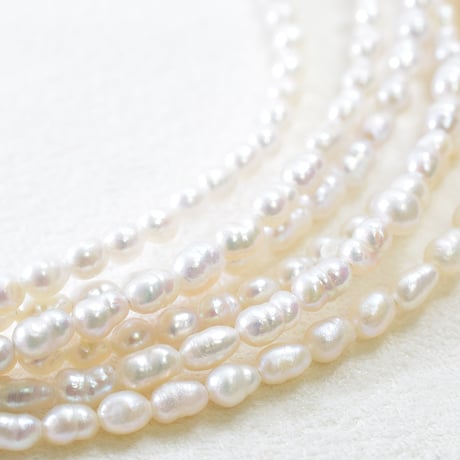 淡水パール　ホワイト　ライス　3.5mm