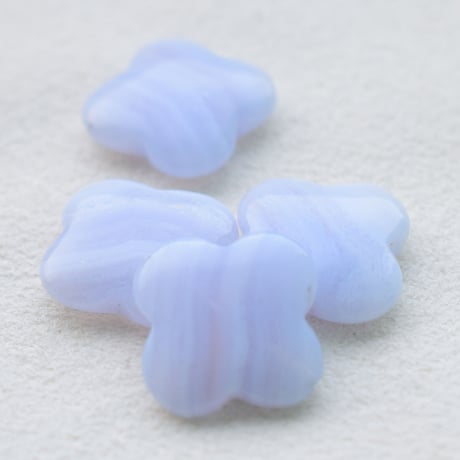 4ペタル花16mm【ブルーレースアゲート】