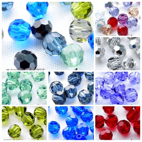 旧スワロフスキー社製 ファセット (丸)  ４mm　１０個