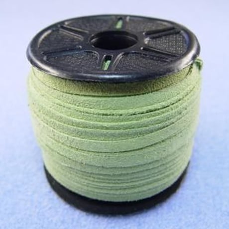 【山羊革スエード紐】3mm×約25m巻（ナチュラル／ライム／ターコイズ）