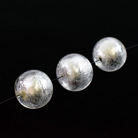 【ベネチアン】シルバーフォイル　ラウンド　約8ｍｍ/10ｍｍ/12ｍｍ/15ｍｍ