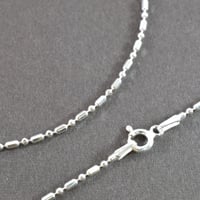 Silver925 引き輪付 カットビーズチェーン 1.4mm幅 45cm