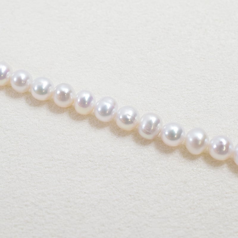 淡水パール AAA ホワイト 丸 無核 5～5.5mm 【39cm】 | beads lot