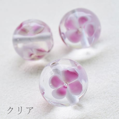 【全４色】チェコ製 フローラ １４mm　１個