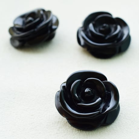 ハンドカービング「ROSE」【ブラックアゲート】