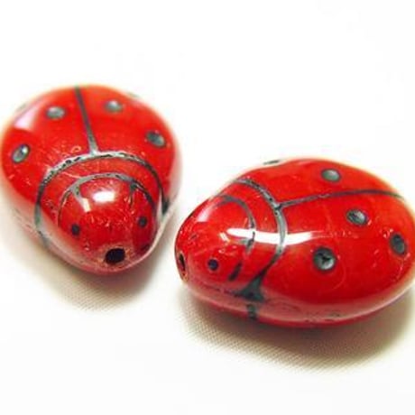 チェコ製 てんとうむし (大) ２０×１６mm【５個】