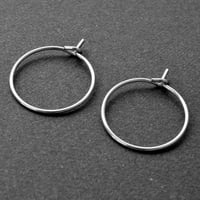 ステンレス製　フープピアス15㎜【10ペア】