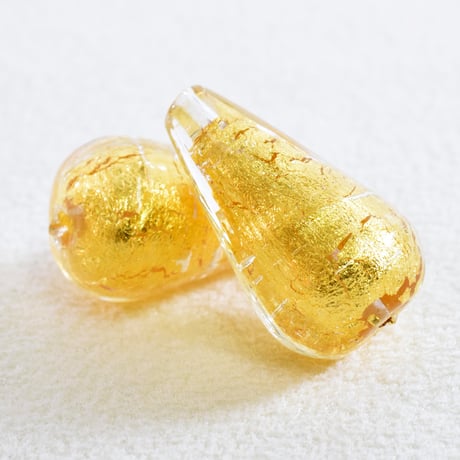 【ベネチアン】   ドロップ　 ゴールドフォイル 　約20mm