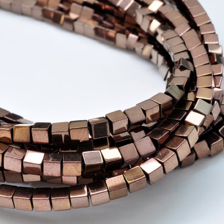 メタルコーティングヘマタイト【キューブ】ブラウンブロンズ