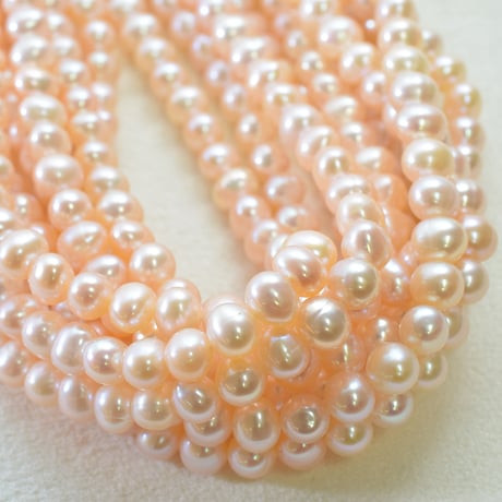 淡水パール オレンジ エッグ 5～5.5mm