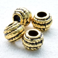 メタルビーズモチーフ【X3979・5個】 ゴールド 大穴ビーズ