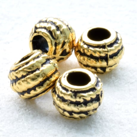 メタルビーズモチーフ【X3979・5個】 ゴールド