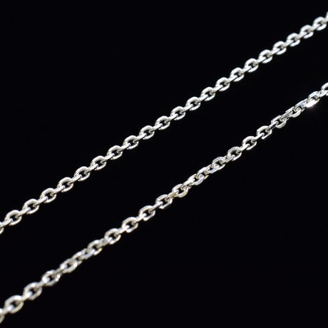 SILVER925　アズキ4面カットチェーンネックレス【40㎝】