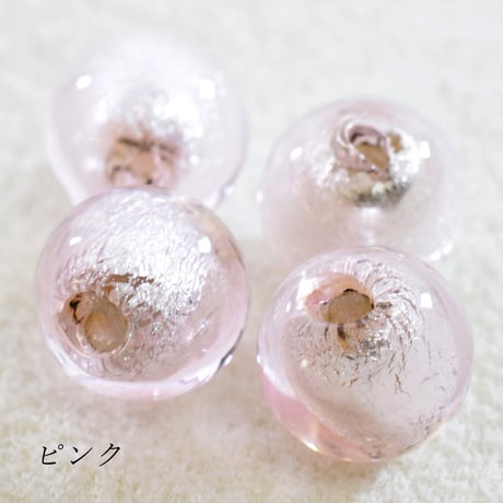 【ベネチアン】ラウンド　約８mm　シルバーフォイル