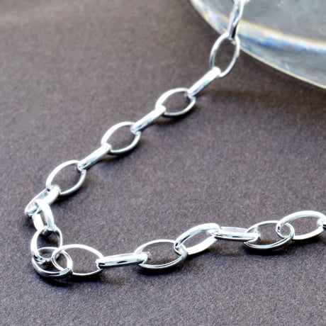 SILVER925　ロングロロチェーンネックレス【50㎝】