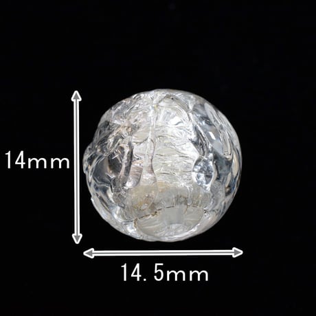 【ベネチアン】　ラ・ペルラ　シルバーフォイル　ラウンド　約14ｍｍ