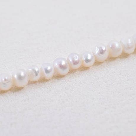 淡水パール　ホワイト　 エッグ　3～3.5mm　【36cm】
