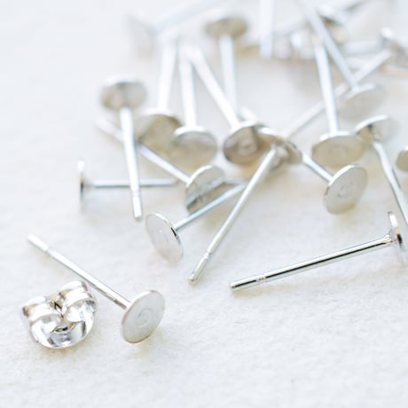 【全２色】皿ピアス　キャッチ　セット  (１０ペア)