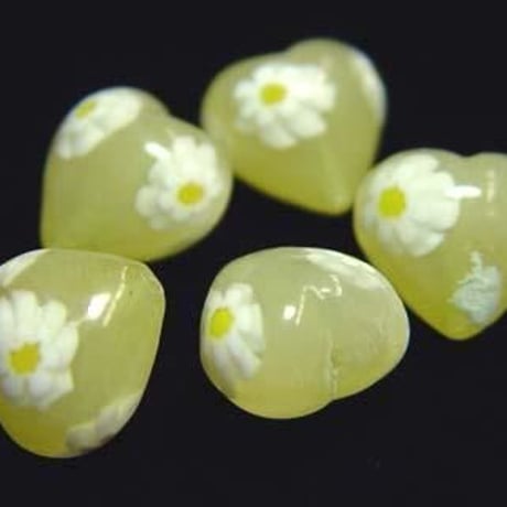【全４色】ベネチアン ミルフィ ハート １３mm　１個"