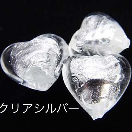 ベネチアンガラス ハートの置物 ペア