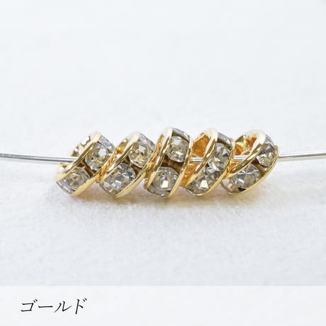ラインストーンロンデル 6mm 20個 | 国内メッキ加工 | ロジウム・ゴールド・ピンクゴールド・ブラック