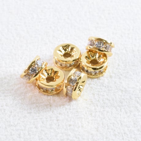ミル打ちジルコニア　ロンデル6mm　6個