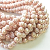 淡水パール　丸　7.5～8mm　シャンパンゴールド　40㎝